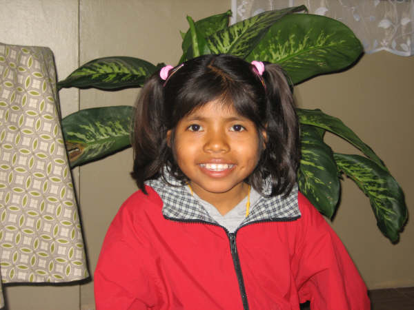 Maria as she was recovering and receiving treatment in Ecuador. 