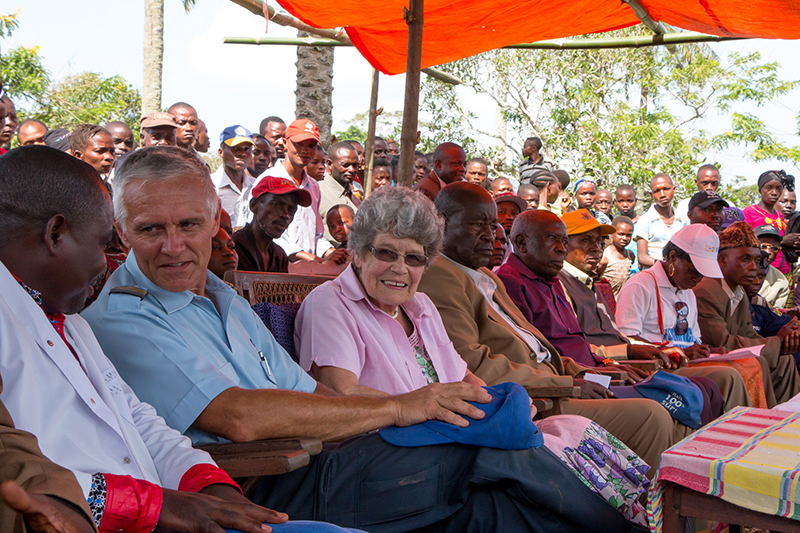 MAF pilot Dave Jacobsson and Maud Kells arrive in Mulita, where they attended a celebration in Maud’s honor.