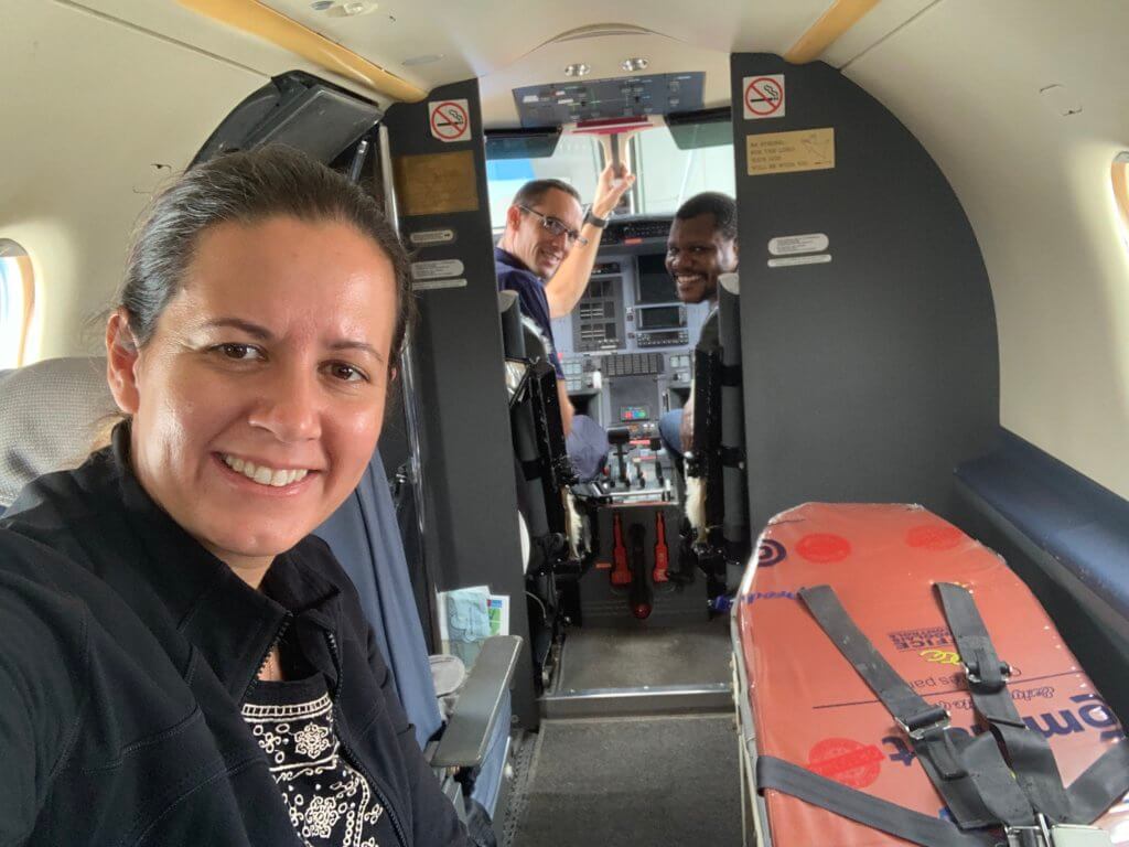 Mission Aviation Fellowship systems checks and engine running for the PC-12 aircraft during COVID-19 lockdown west DRC.