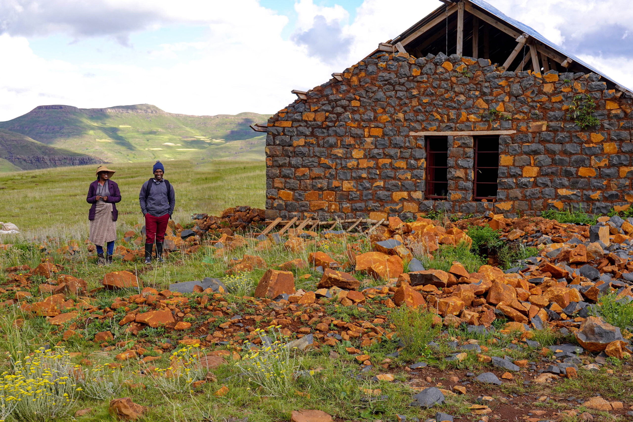 A Lesotho Flying Pastor couple sent by MAF charity to share Christ's love in Kuebunyane Lesotho.