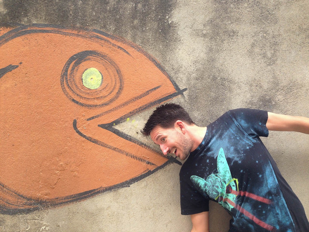 After my haircut. Guess what I should have been worried about was giant fish!