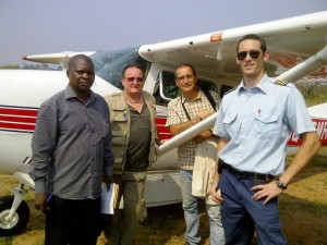 Nick Frey with the team that worked on the installation