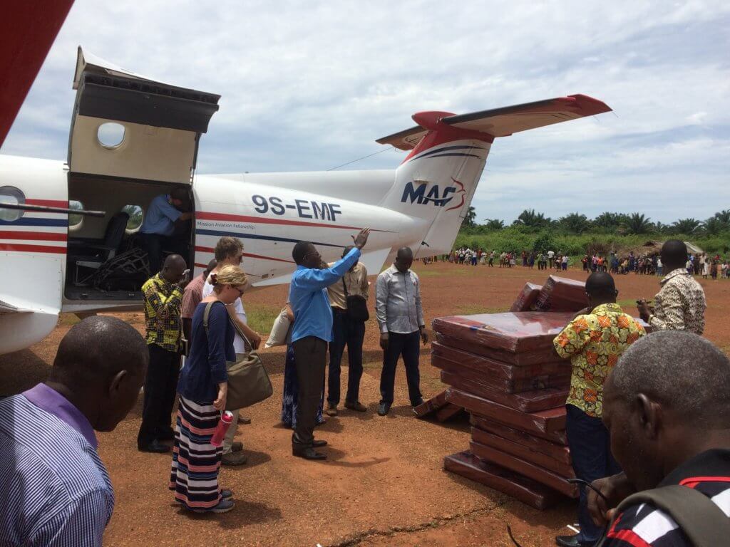 Mission Aviation Fellowship flight carries new mattresses to the Wasolo hospital in the DRC