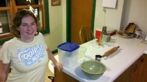 MAF Missionary, Stephanie Fuller, baking from scratch