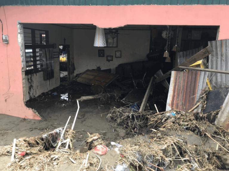 Flash flood damage to the home of an MAF national staff member in Sentani, Papua Indonesia.